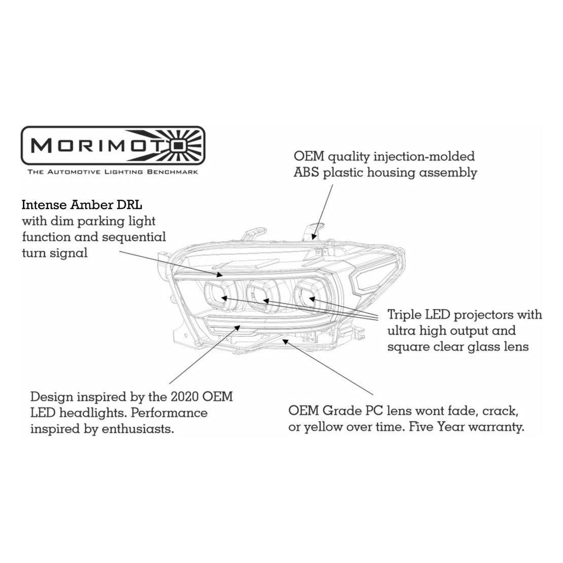 2016-2023 Toyota Tacoma | Morimoto XB LED Headlights Gen 2 - Truck Accessories Guy