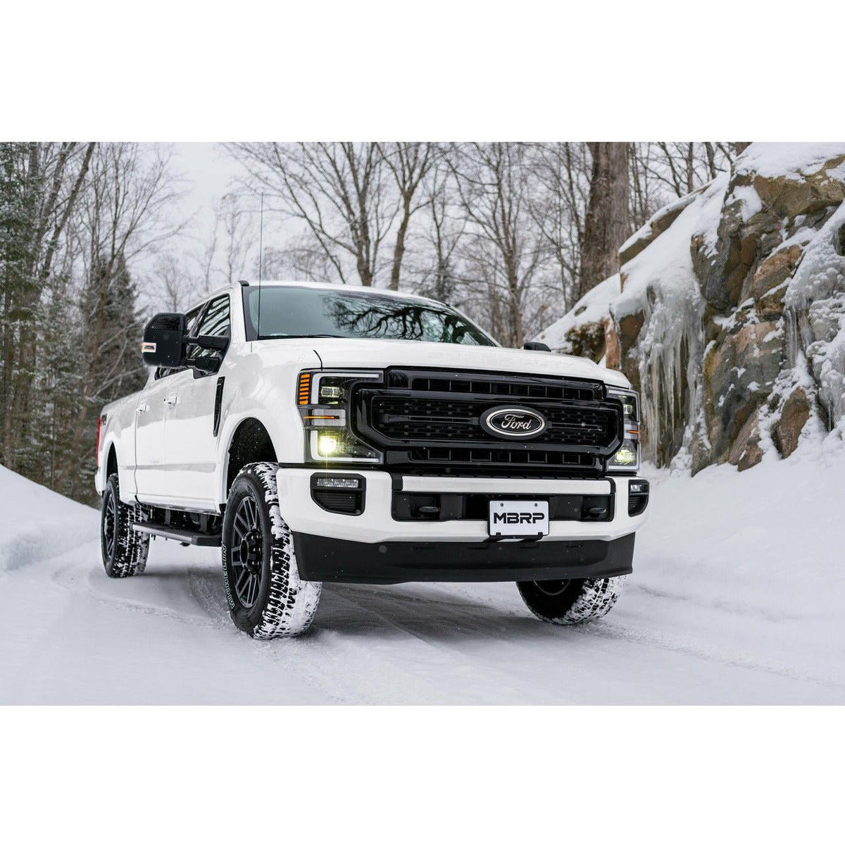 2017-2022 Ford F-250/350 6.2L/7.3L Super/Crew Cab 2017-2022 | MBRP 4" Cat Back, Single Side, Black Coated, - Truck Accessories Guy
