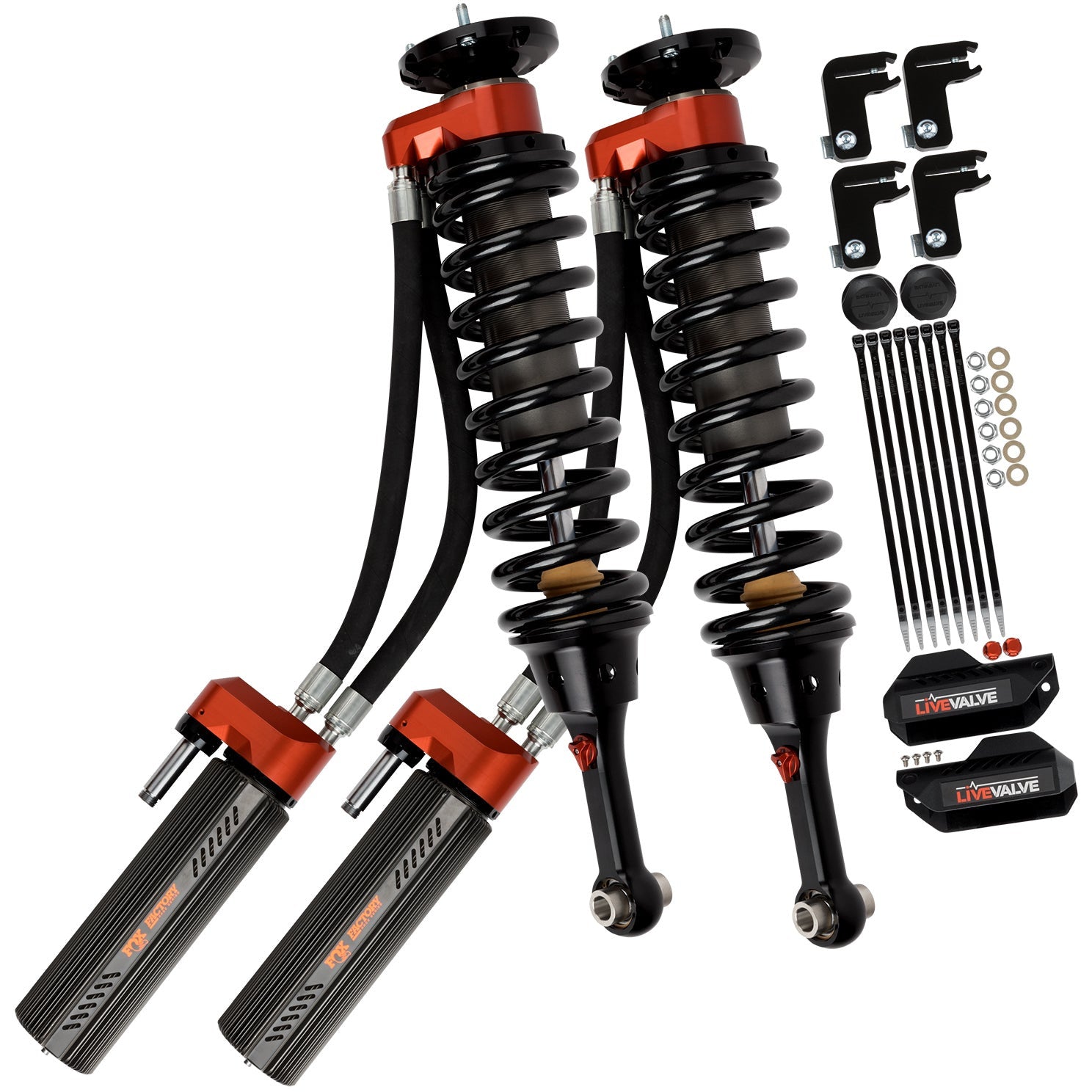 2017-2022 Ford F150 Raptor | FOX Offroad Shocks Factory Race Series 3 LIVE VALVE Internal Bypass Coilover (Pair) Adjustable Front - Truck Accessories Guy