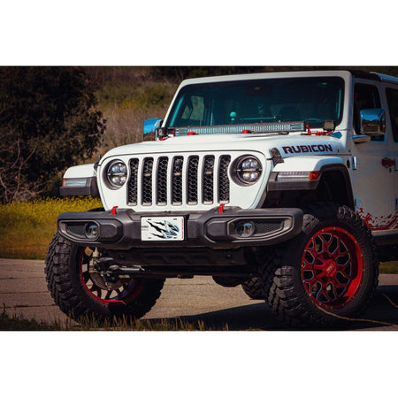 2018-2023 Jeep Wrangler / Gladiator - Alpharex NOVA LED Projector Headlights Alpha-black - NP Motorsports