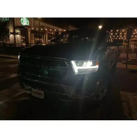 2019-2022 Dodge Ram 1500 | Alpharex PRO-Series Projector Headlights Jet Black - Truck Accessories Guy