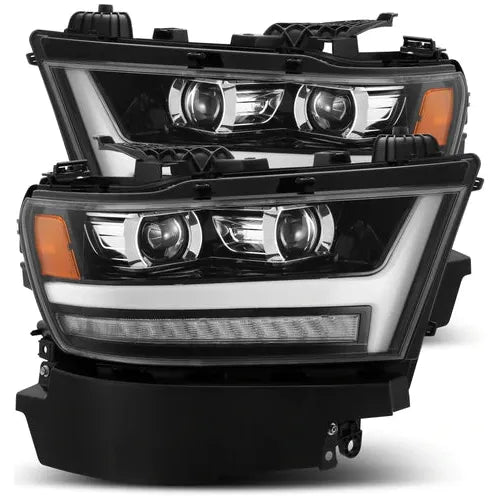 2019-2022 Dodge Ram 1500 | Alpharex PRO-Series Projector Headlights Jet Black - Truck Accessories Guy