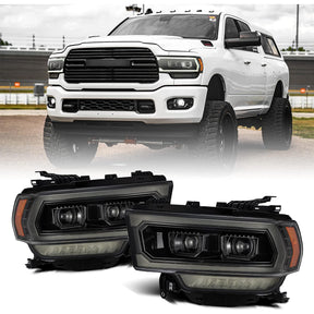2019-2022 Dodge Ram 2500 | AlphaRex PRO-Series Projector Headlights Alpha-Black - Truck Accessories Guy