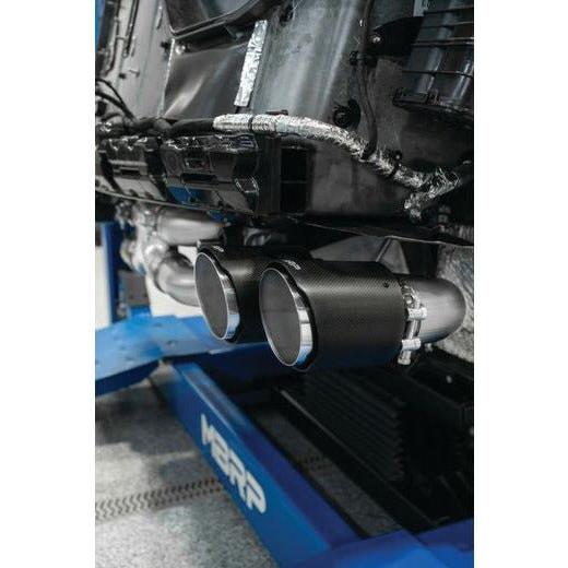 2020+ Chevrolet Corvette | MBRP 3-Inch Catback Exhaust System Quad Split With Carbon Fiber Tips - TAG Motorsports