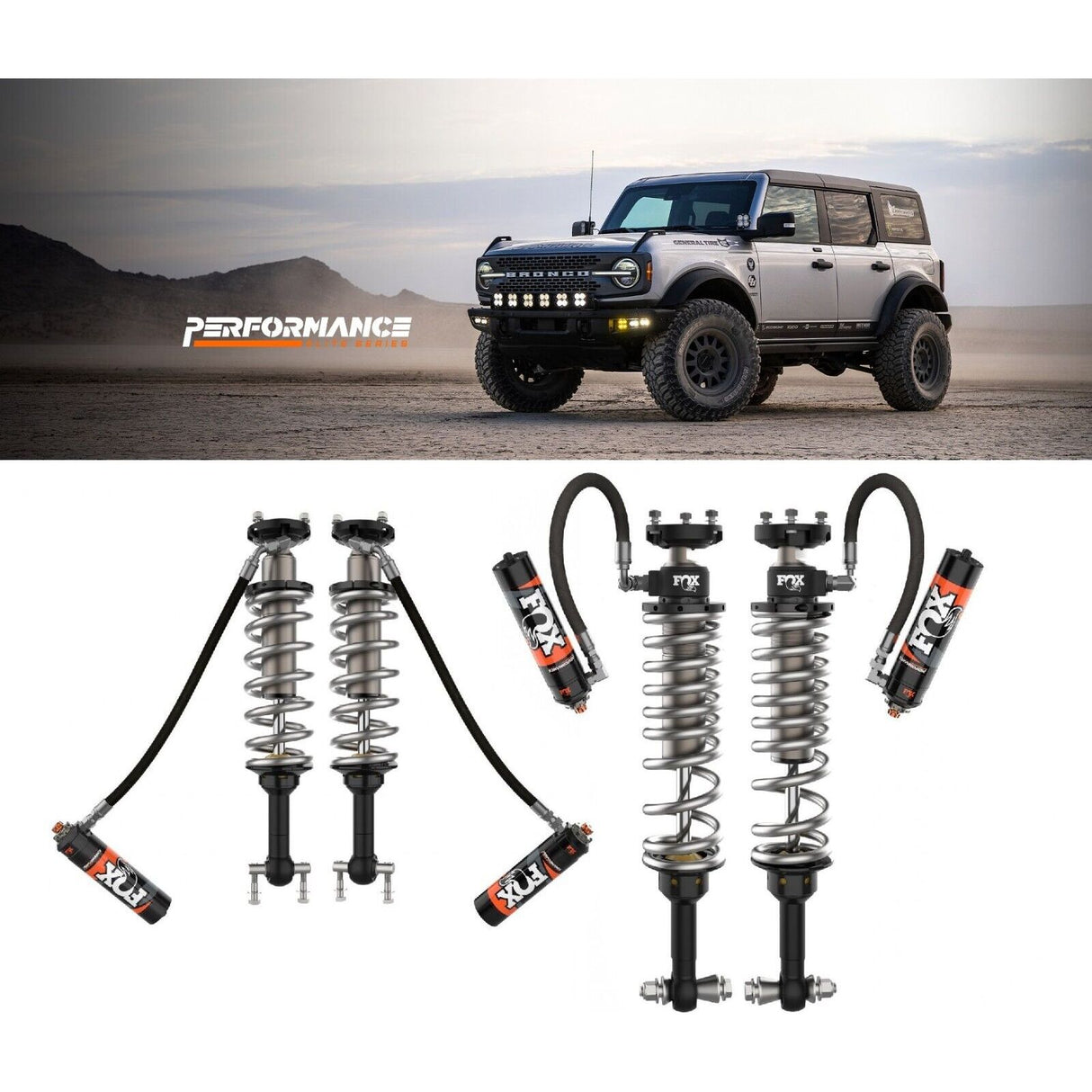 2021+ Ford Bronco 4 Door - Fox Shocks 2.5 DSC Elite Shocks - Front and Rear - NP Motorsports