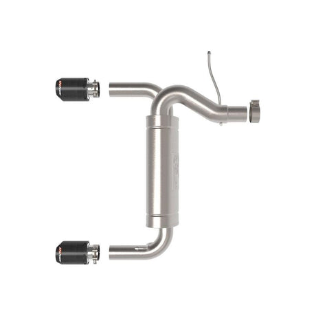 2021+ Ford Bronco | aFe Axle-Back Exhaust System Vulcan Series Stainless Steel With Dual Carbon Fiber 4" Tips - Truck Accessories Guy