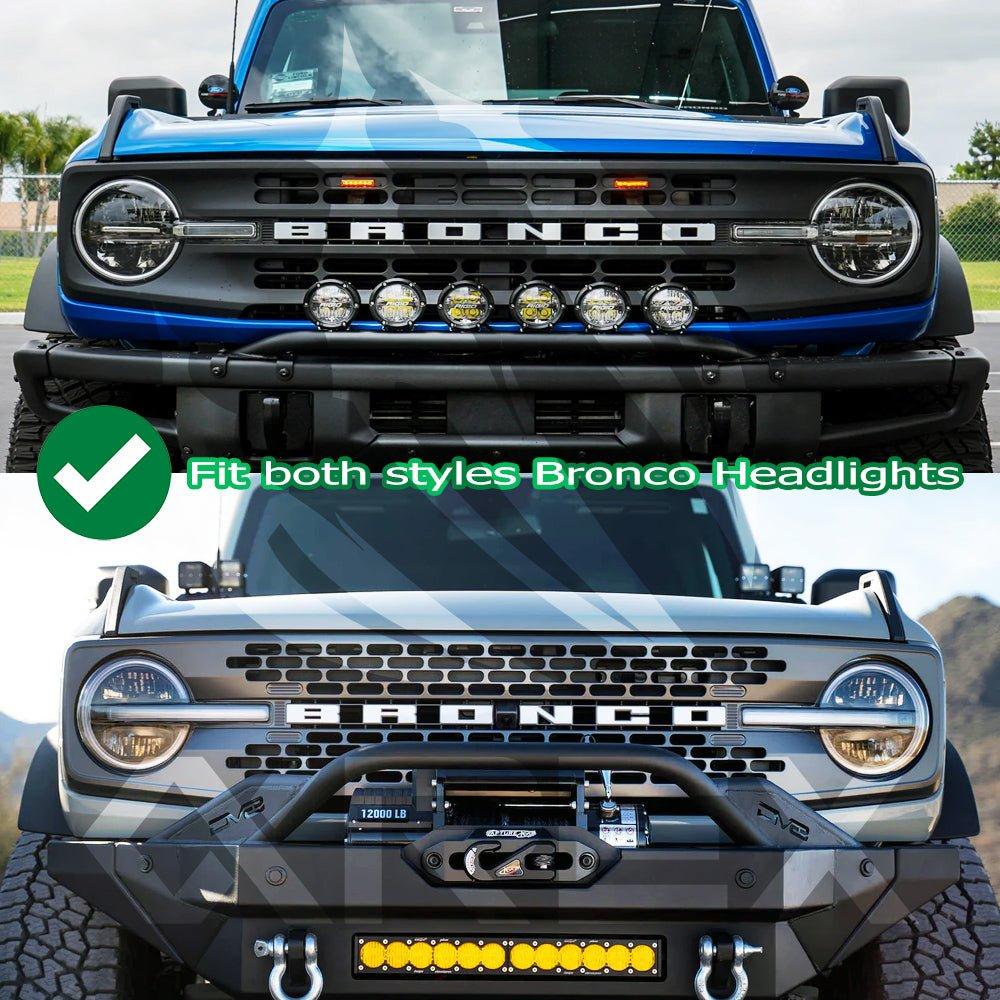2021+ Ford Bronco | Alpharex NOVA-Series Projector Headlights - Alpha-Black - Truck Accessories Guy