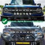 2021+ Ford Bronco | Alpharex NOVA-Series Projector Headlights - Alpha-Black - Truck Accessories Guy