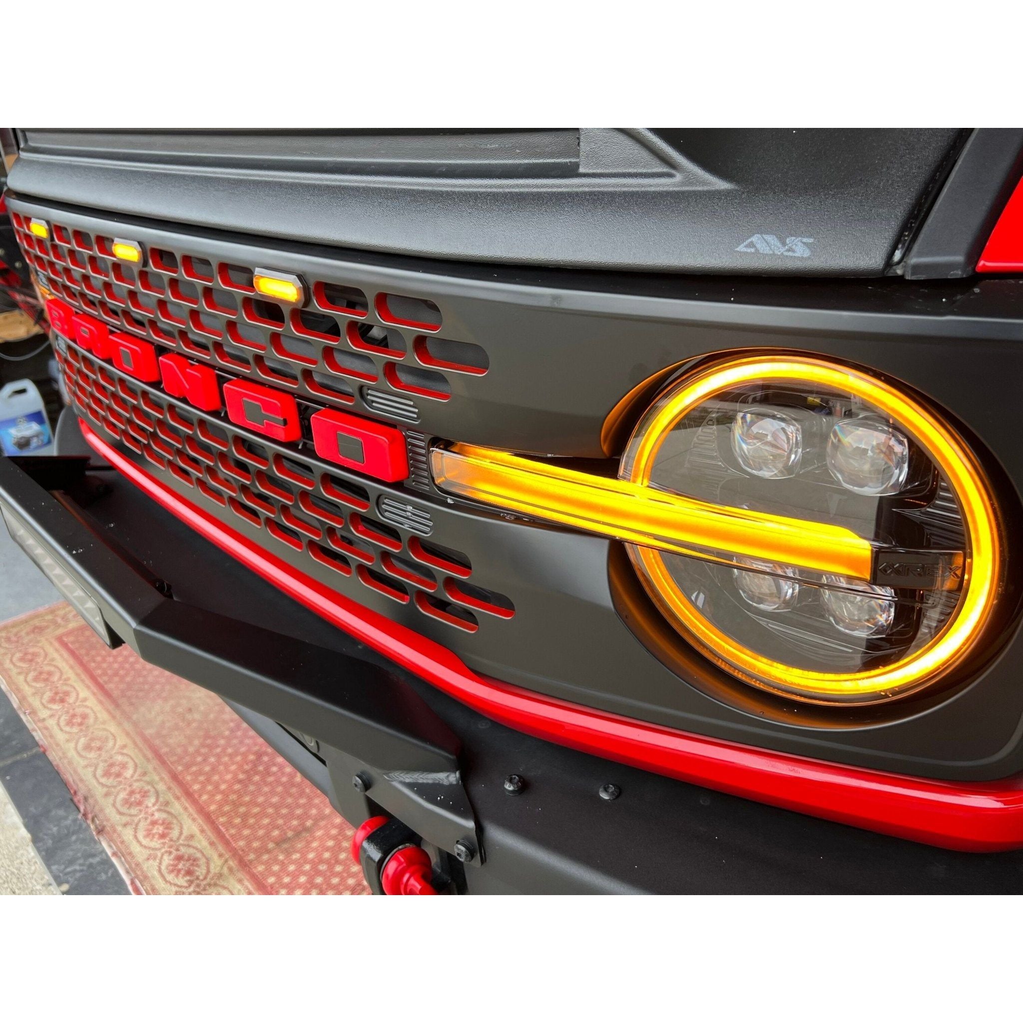 2021+ Ford Bronco - Alpharex NOVA-Series Projector Headlights - Alpha-Black - NP Motorsports