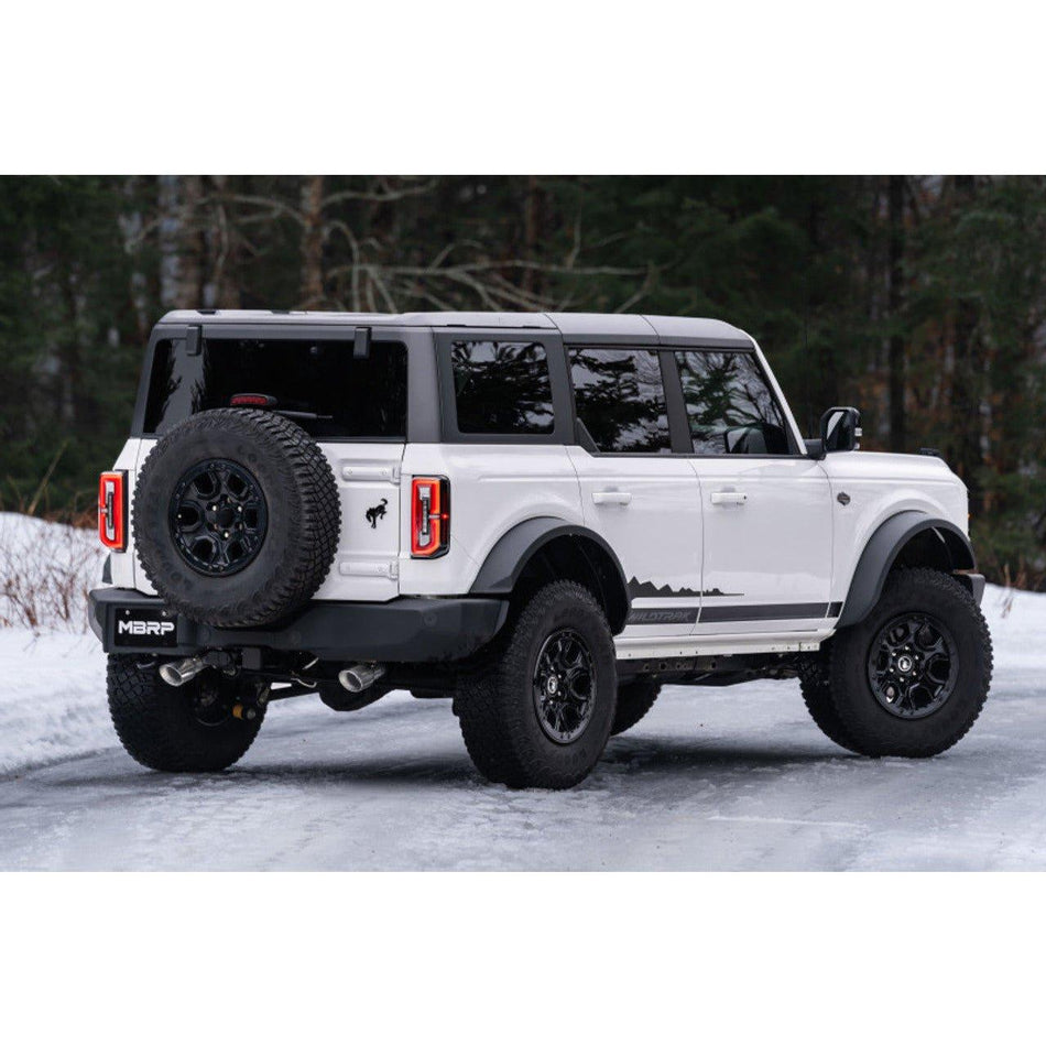 2021+ Ford Bronco | MBRP Black-Coated Aluminized Steel 2.5" Dual Split Rear Exit 3" - Truck Accessories Guy