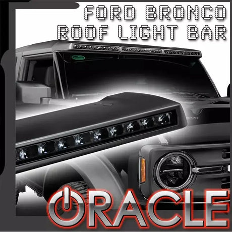 2021+ Ford Bronco | Oracle Lighting Integrated Windshield Rood LED Light Bar System Black - Truck Accessories Guy