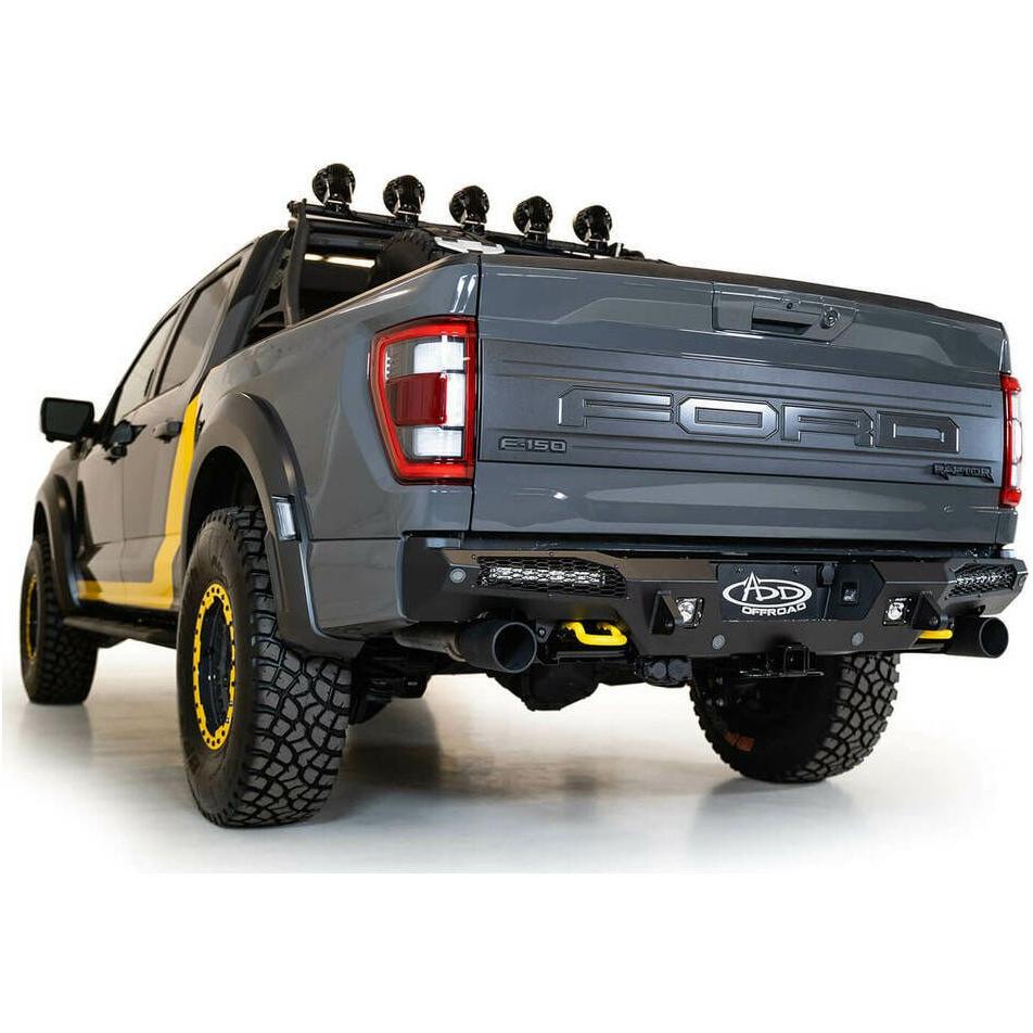 2021+ Ford F150 Raptor | Addictive Desert Designs HoneyBadger Rear Bumper - Truck Accessories Guy