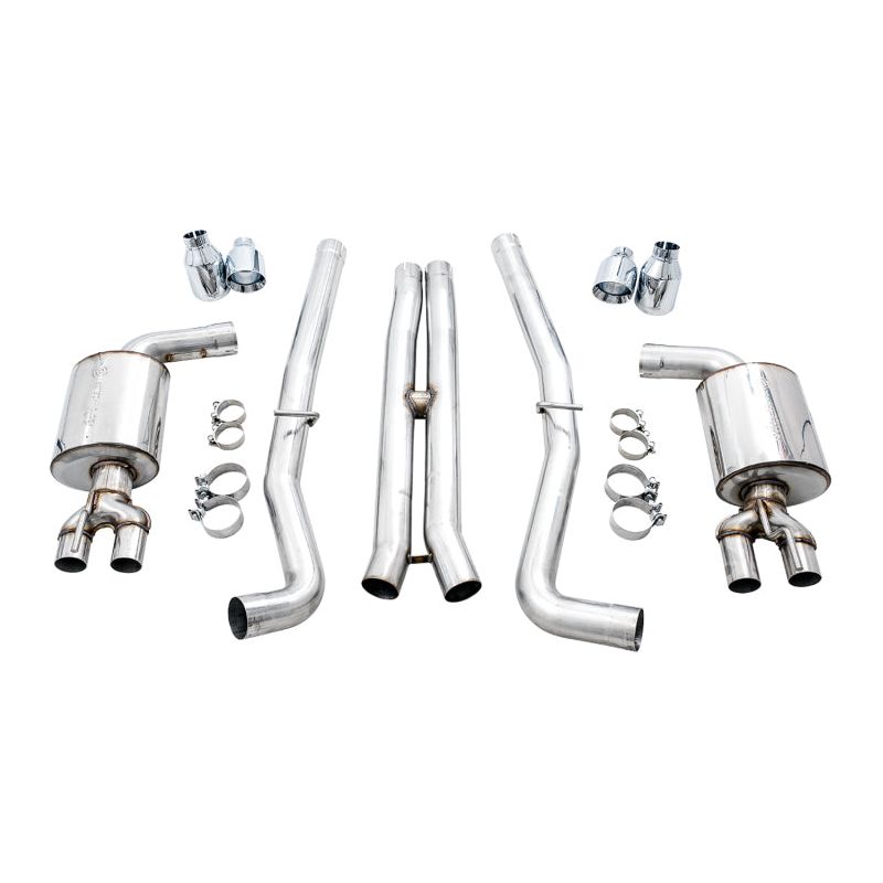 AWE Tuning 2015+ Dodge Challenger 6.4L/6.2L Non-Resonated Touring Edition Exhaust - Quad Silver Tips