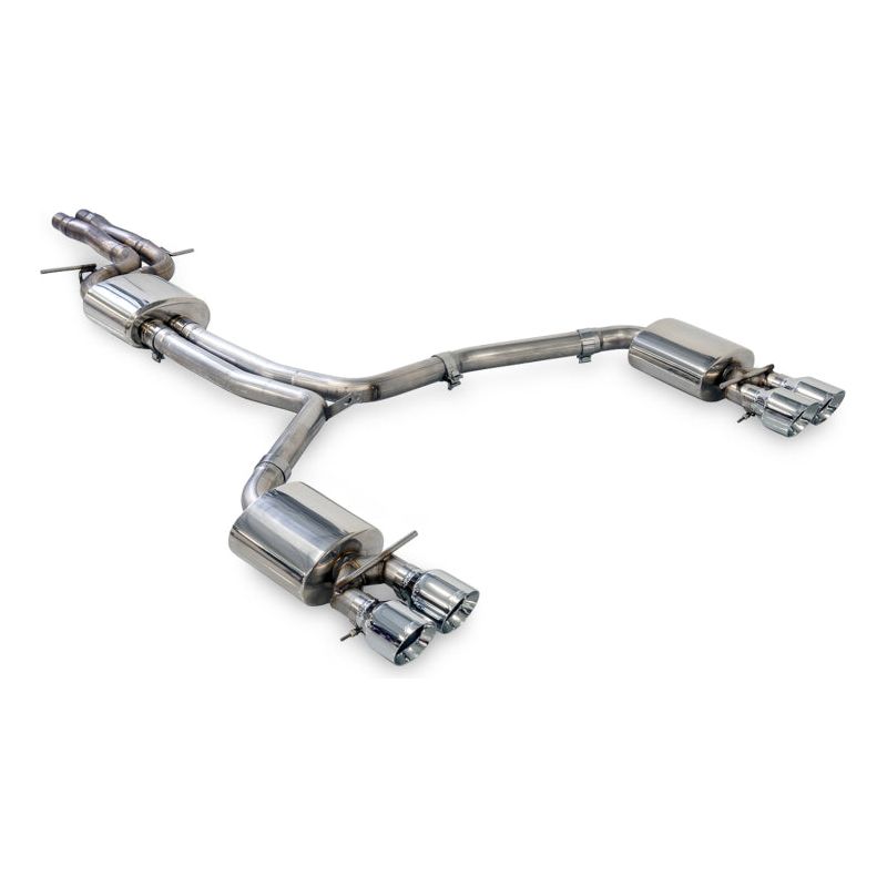 AWE Tuning Audi C7.5 A6 3.0T Touring Edition Exhaust - Quad Outlet Chrome Silver Tips