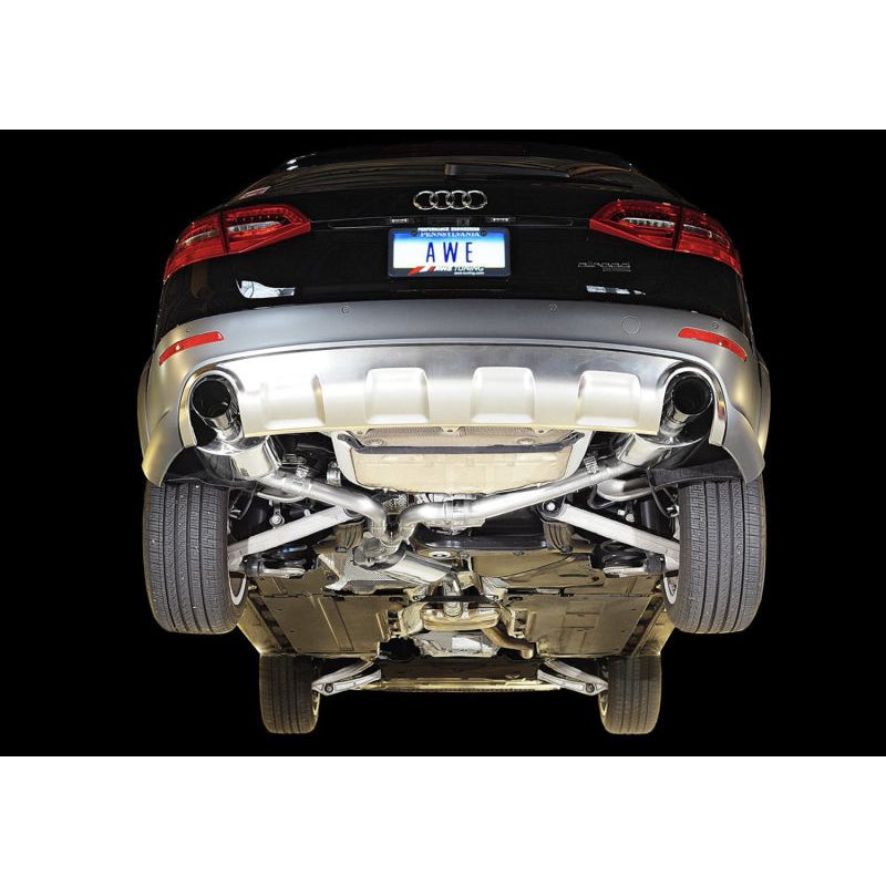 AWE Tuning Audi B8.5 All Road Touring Edition Exhaust - Dual Outlet Diamond Black Tips