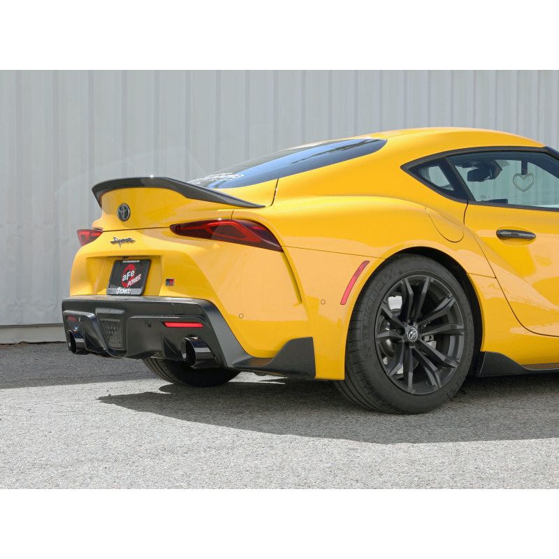 aFe POWER Takeda 2021 Toyota Supra 2.0L (t) 2.5in-3in 304 SS CB Exhaust w/ Black Tips