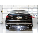 AWE Tuning Audi B9 A5 Touring Edition Exhaust Dual Outlet - Chrome Silver Tips (Includes DP)