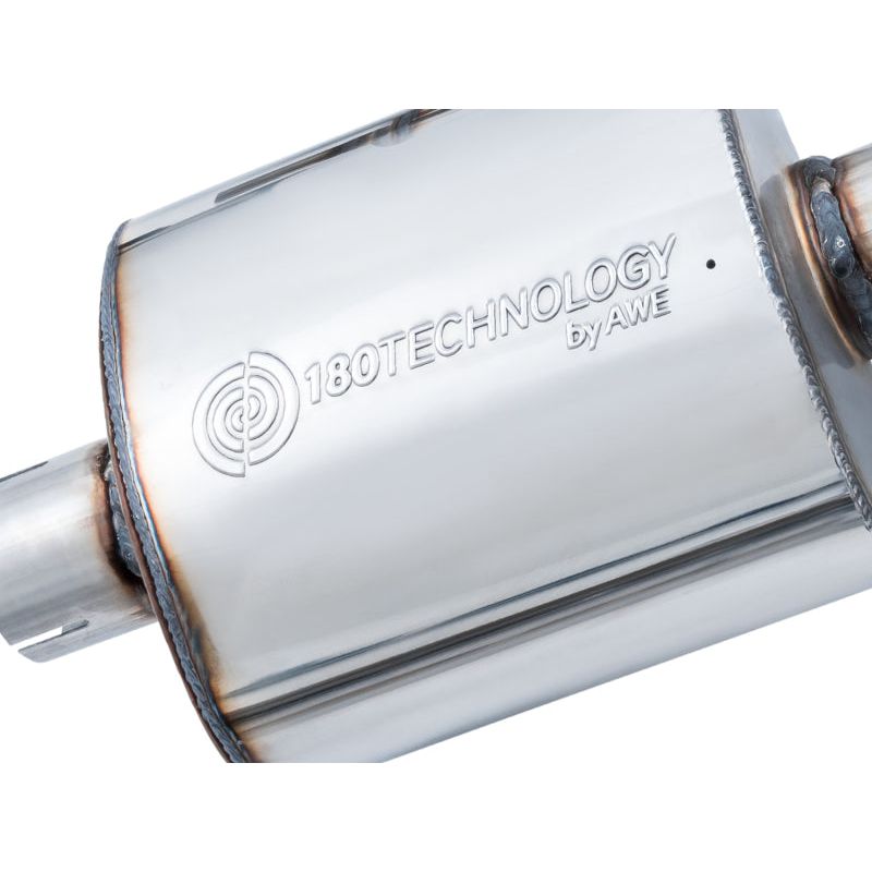 AWE Tuning Audi B9 A5 Touring Edition Exhaust Dual Outlet - Chrome Silver Tips (Includes DP)