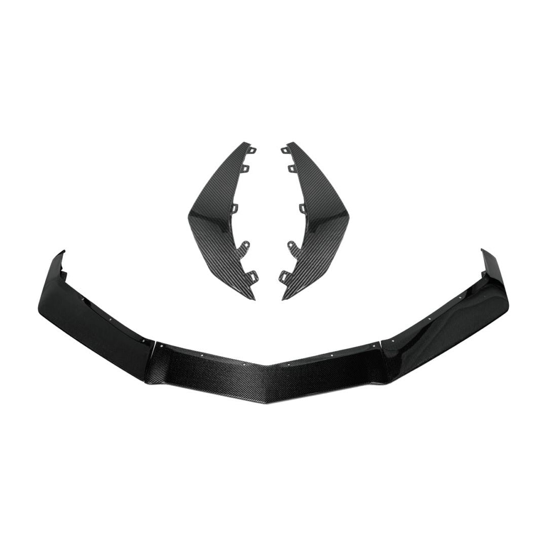 2023-2025 Chevrolet Corvette C8 Z06 Z07 Carbon Fiber Front Splitter With Canards