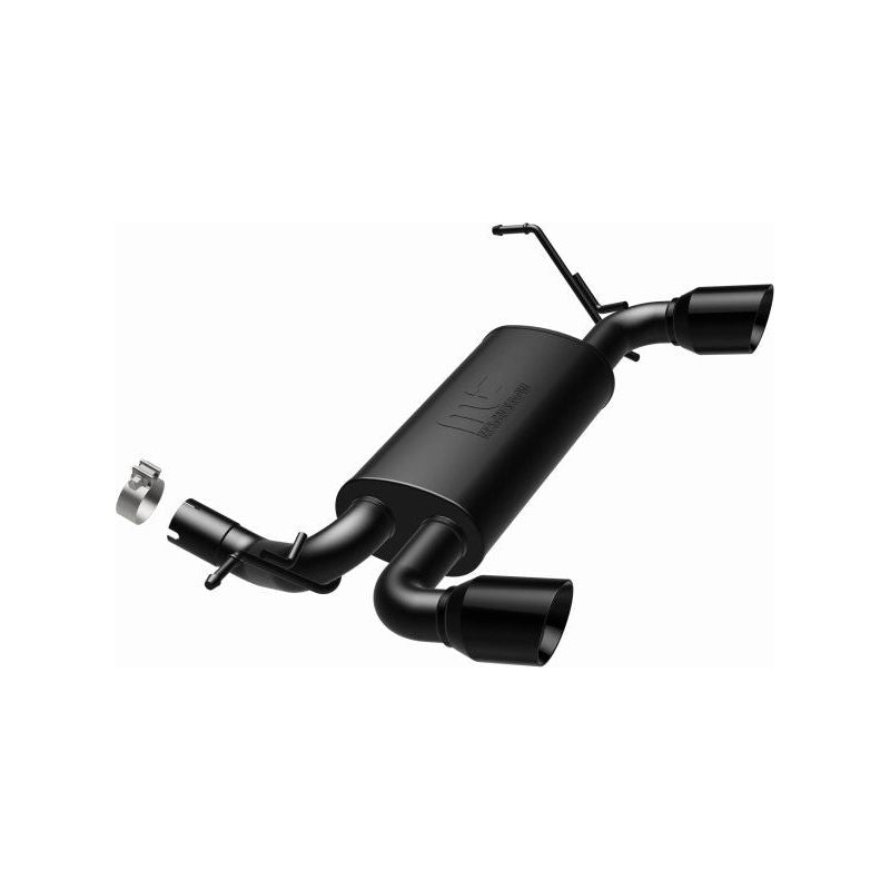 MagnaFlow 07-17 Jeep Wrangler JK 3.8/3.6L Dual Split Rear Exit Black Axle-Back Exhaust