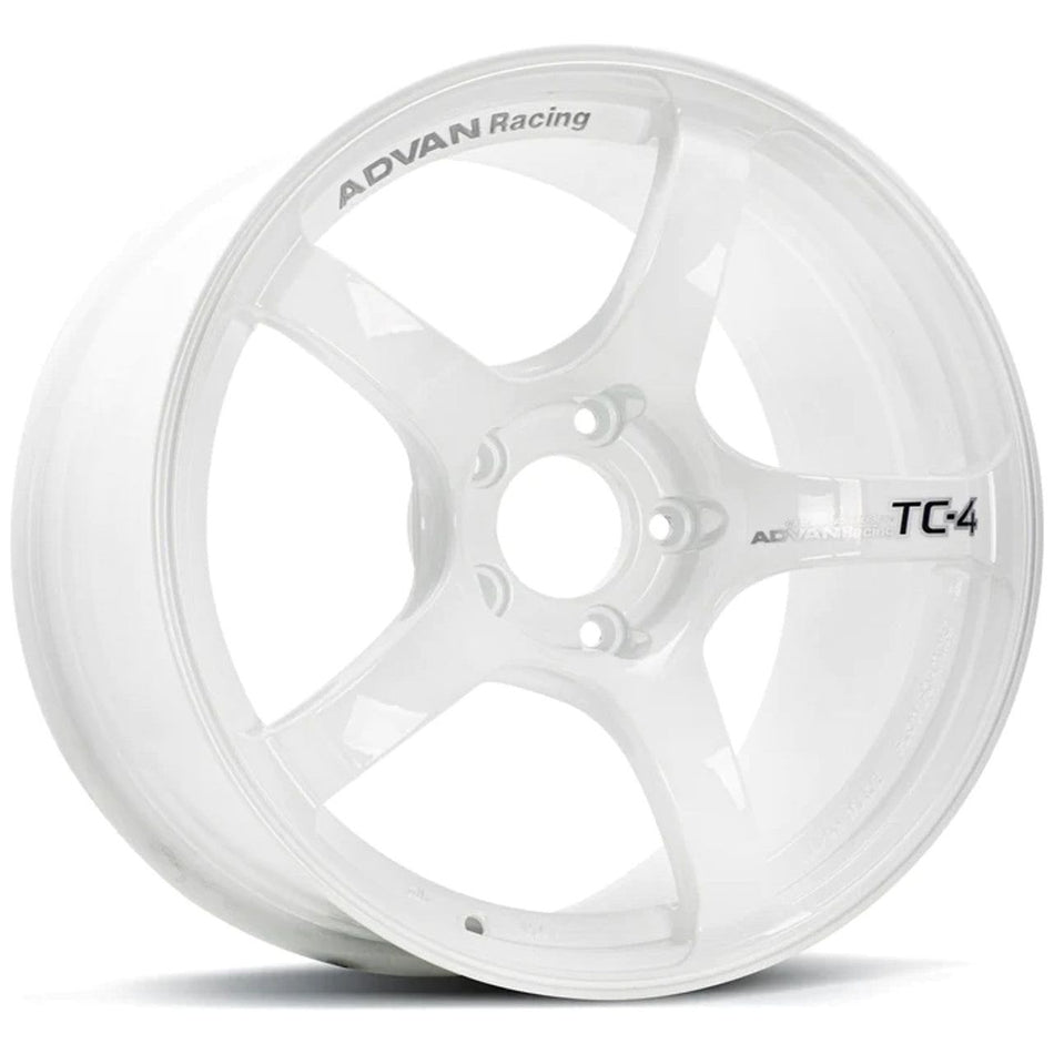 Advan TC4 17x8.0 +38 5-114.3 Racing White Metallic & Ring Wheel - NP Motorsports