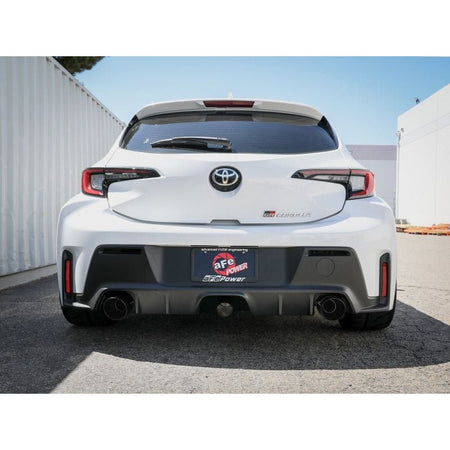 aFe 23-24 Toyota GR Corolla L3 1.6L (t) Gemini XV 3in to 2-1/2in Cat Back Exhaust w/ Black Tips - NP Motorsports