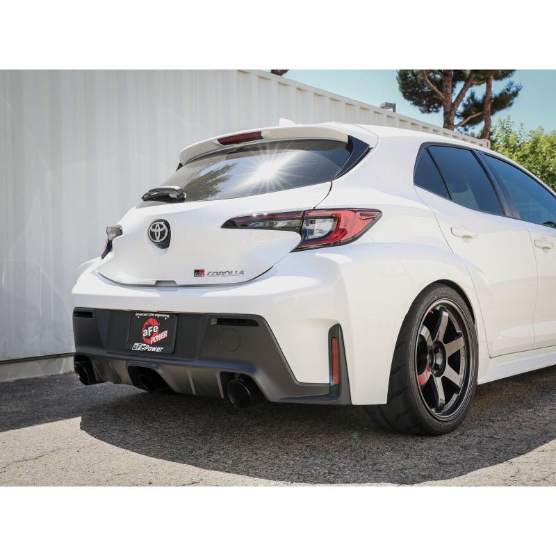 aFe 23-24 Toyota GR Corolla L3 1.6L (t) Gemini XV 3in to 2-1/2in Cat Back Exhaust w/ Black Tips - NP Motorsports