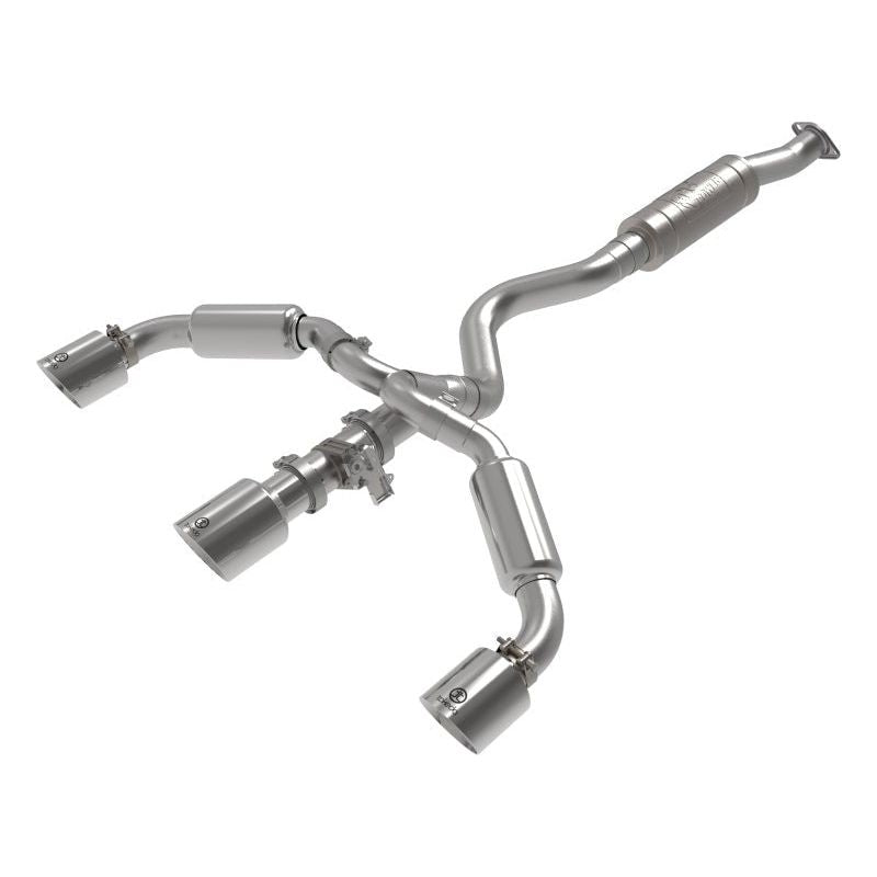 aFe 23-24 Toyota GR Corolla L3 1.6L (t) Gemini XV 3in to 2-1/2in Cat Back Exhaust w/ Polished Tips - NP Motorsports