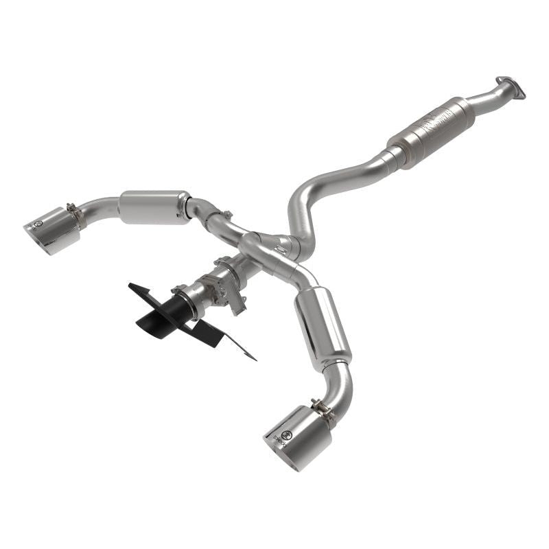 aFe 23-24 Toyota GR Corolla L3 1.6L (t) Gemini XV 3in to 2-1/2in Cat Back Exhaust w/ Polished Tips - NP Motorsports