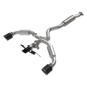 aFe 23-24 Toyota GR Corolla L3 1.6L (t) Gemini XV 3in to 2-1/2in CatBack Exhaust w/Carbon Fiber Tips - NP Motorsports