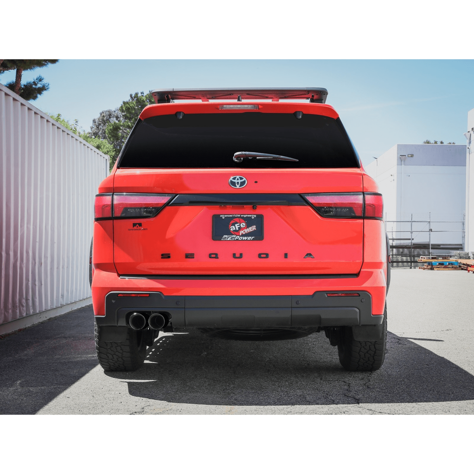 aFe 23-24 Toyota Sequoia V6 3.4L Vulcan Series 2-1/2in to 3in 304 SS Cat-Back Exhaust w/ Black Tip - NP Motorsports