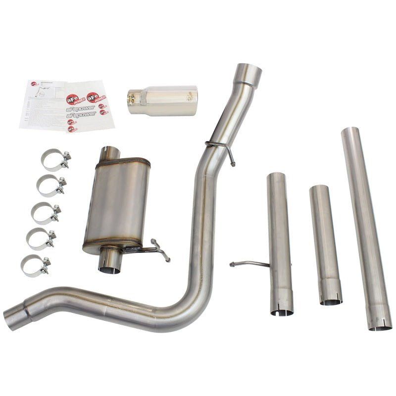 aFe MACHForce XP Exhaust 3in-3.5in SS Single Side Ext CB w/ Polish Tip 99-04 Ford F-250 V8 5.4L/6.8L - NP Motorsports