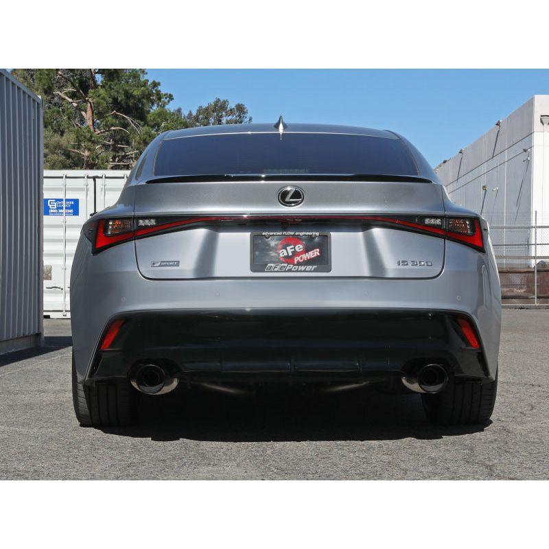 aFe Takeda 14-22 Lexus IS350 V6 2.5in. 304 Stainless Steel Axle-Back Exhaust System w/ Black Tip - NP Motorsports