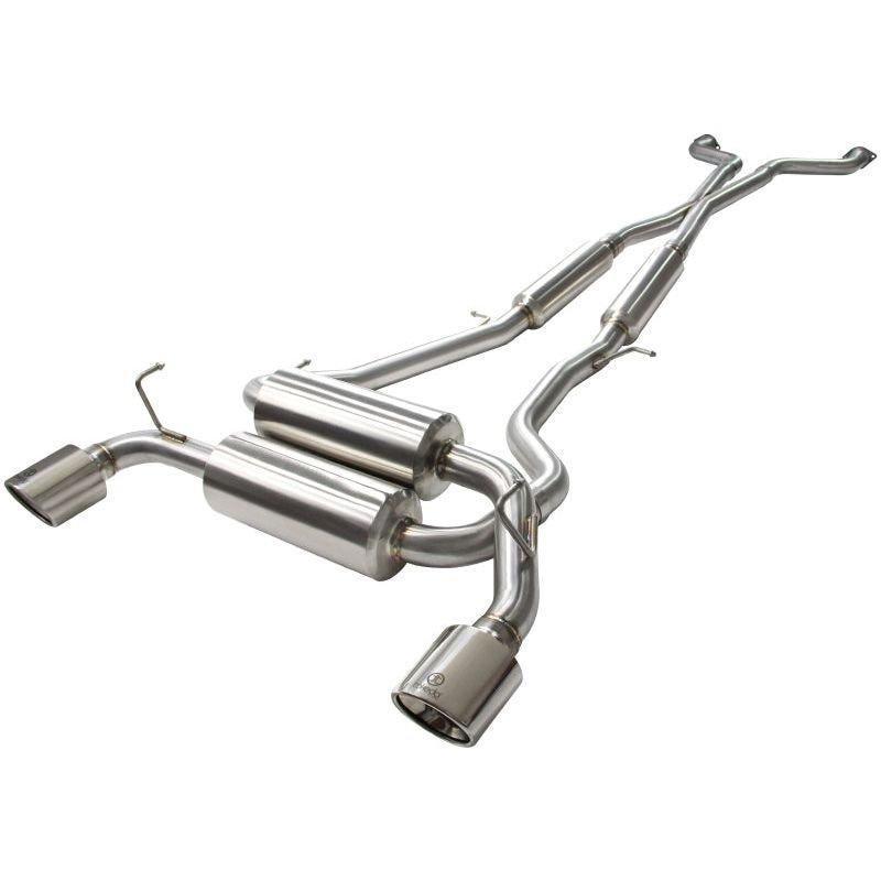 aFe Takeda 2-1/2in 304SS Cat-Back Exhaust Infiniti G37 08-13/Q60 14-15 V6-3.7 w/ Polished Tips - NP Motorsports