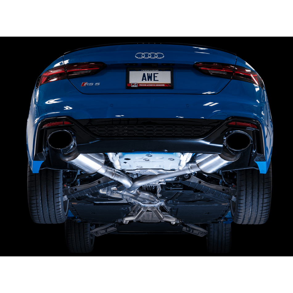 Audi B9.5 RS 5 Sportback 2.9T 2020+| AWE Touring Edition Non-Resonated Catback Exhaust w/ RS-style Diamond Black Tips - TAG Motorsports