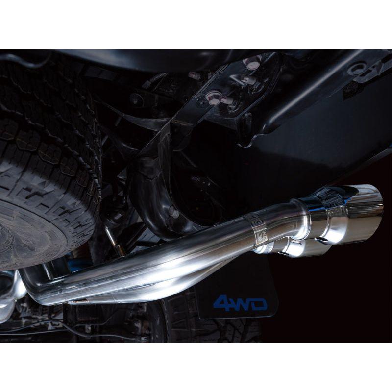 AWE 16-22 Toyota Tacoma 0FG Catback Exhaust w/ BashGuard - Dual Chrome Silver Tips - NP Motorsports