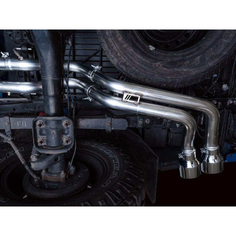 AWE 16-22 Toyota Tacoma 0FG Catback Exhaust w/ BashGuard - Dual Chrome Silver Tips - NP Motorsports