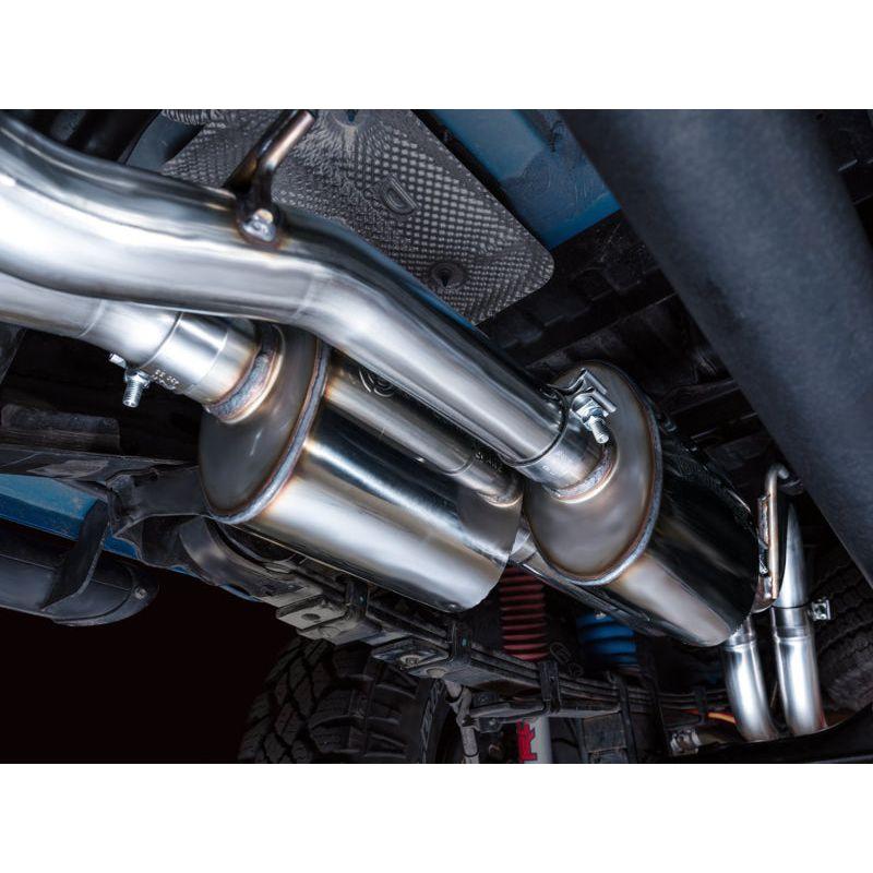 AWE 16-22 Toyota Tacoma 0FG Catback Exhaust w/ BashGuard - Dual Chrome Silver Tips - NP Motorsports