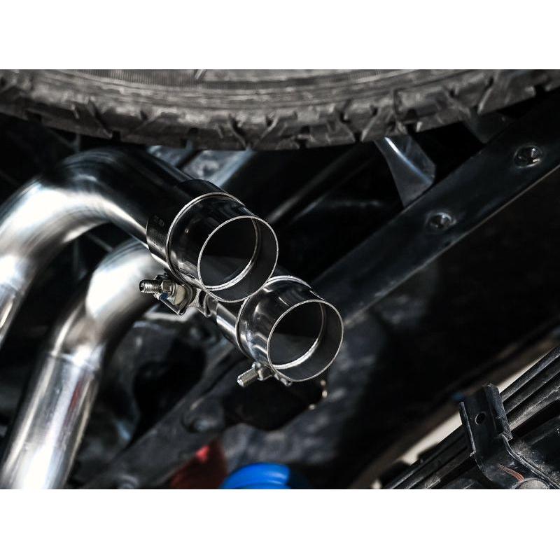 AWE 16-22 Toyota Tacoma 0FG Catback Exhaust w/ BashGuard - Dual Chrome Silver Tips - NP Motorsports