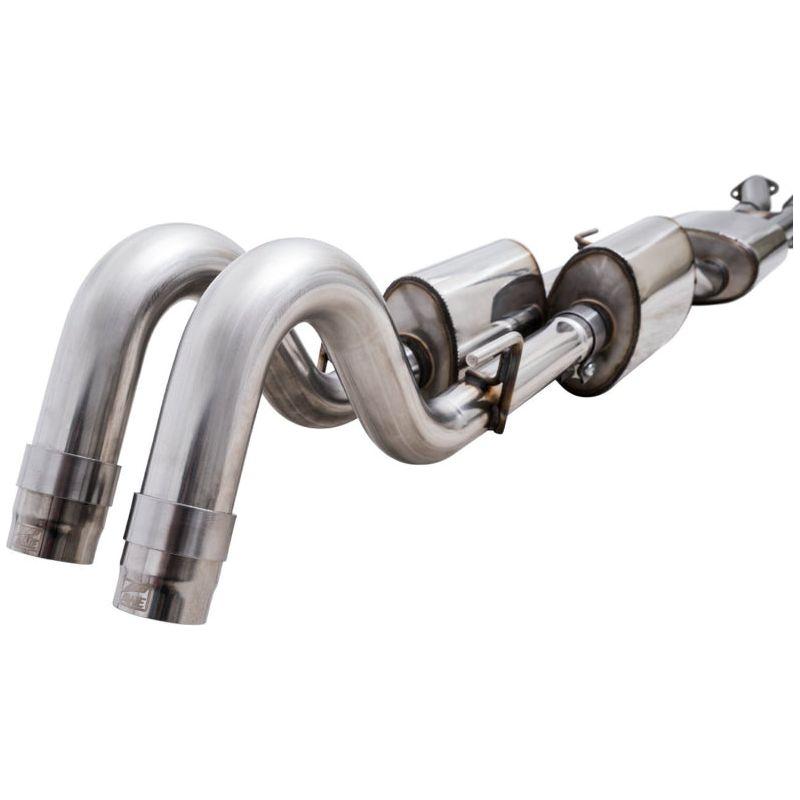 AWE 16-22 Toyota Tacoma 0FG Catback Exhaust w/ BashGuard - Dual Chrome Silver Tips - NP Motorsports