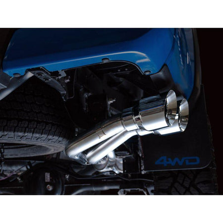 AWE 16-22 Toyota Tacoma 0FG Catback Exhaust w/ BashGuard - Dual Chrome Silver Tips - NP Motorsports