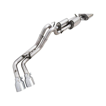 AWE 16-22 Toyota Tacoma 0FG Catback Exhaust w/ BashGuard - Dual Chrome Silver Tips - NP Motorsports