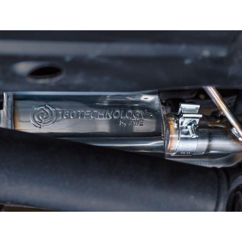 AWE 16-22 Toyota Tacoma 0FG Catback Exhaust w/ BashGuard - Dual Diamond Black Tips - NP Motorsports