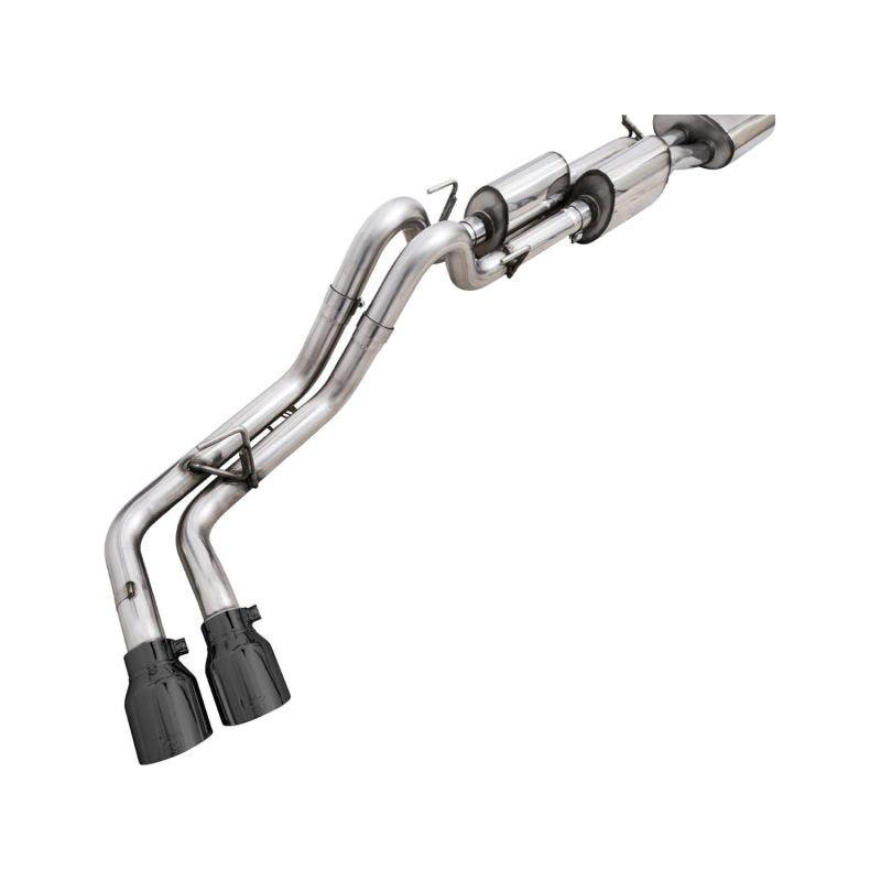 AWE 16-22 Toyota Tacoma 0FG Catback Exhaust w/ BashGuard - Dual Diamond Black Tips - NP Motorsports