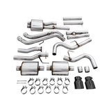 AWE 16-22 Toyota Tacoma 0FG Catback Exhaust w/ BashGuard - Dual Diamond Black Tips - NP Motorsports