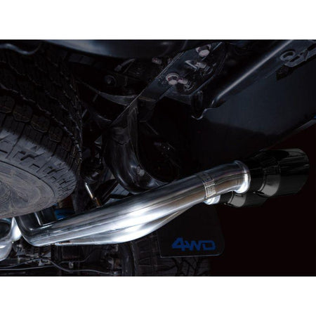 AWE 16-22 Toyota Tacoma 0FG Catback Exhaust w/ BashGuard - Dual Diamond Black Tips - NP Motorsports