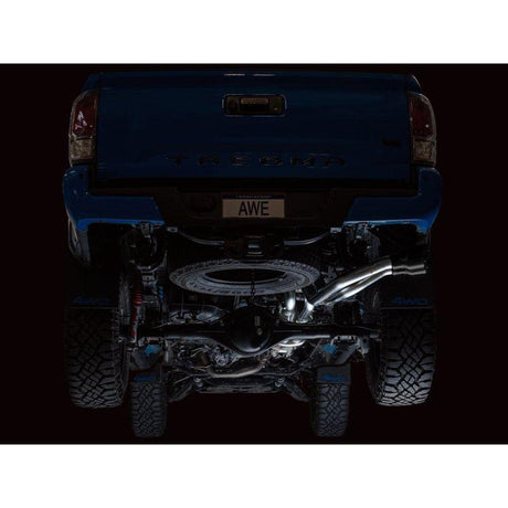 AWE 16-22 Toyota Tacoma 0FG Catback Exhaust w/ BashGuard - Dual Diamond Black Tips - NP Motorsports