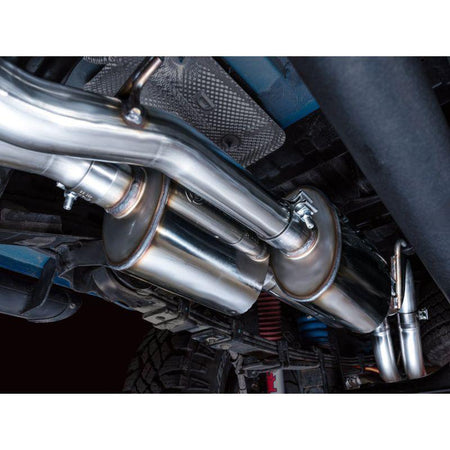 AWE 16-22 Toyota Tacoma 0FG Catback Exhaust w/ BashGuard - Dual Diamond Black Tips - NP Motorsports