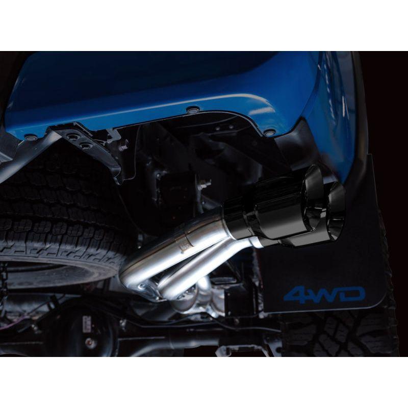 AWE 16-22 Toyota Tacoma 0FG Catback Exhaust w/ BashGuard - Dual Diamond Black Tips - NP Motorsports