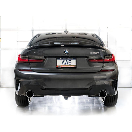 AWE 19-23 BMW 330i / 21-23 BMW 430i Base G2X Touring Axle Back Exhaust - Chrome Silver - NP Motorsports